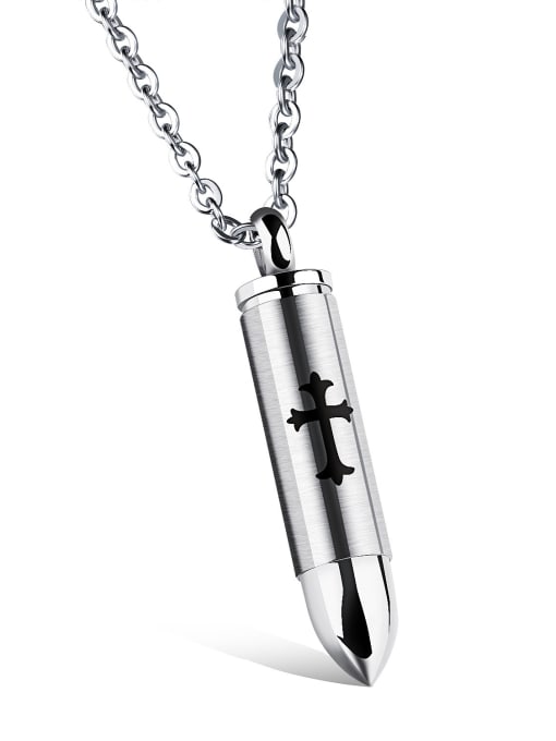 Open Sky Personalized Bullet Pendant Titanium Necklace 0