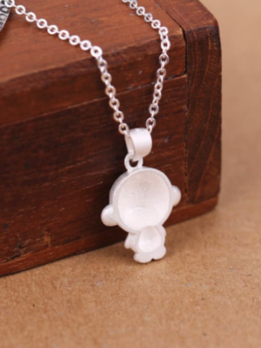 Peng Yuan Lovely Monkey Silver Women Necklace 2