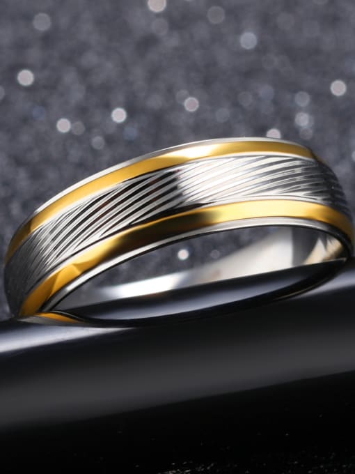 Open Sky Stainless Steel With Gold Plated Simplistic Round Rings 1