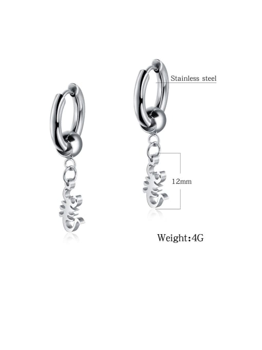 Open Sky 316L Surgical Steel With Platinum Plated Punk Insect  Scorpion Earless Hole  Earrings 3