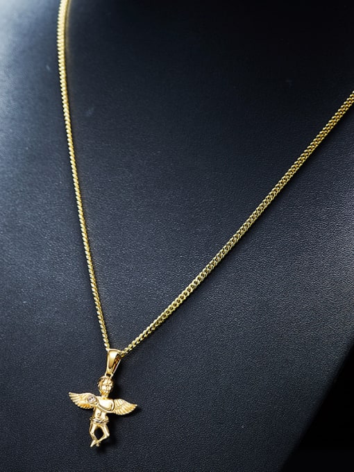 CEIDAI Personalized Angel Gold Plated Necklace 1