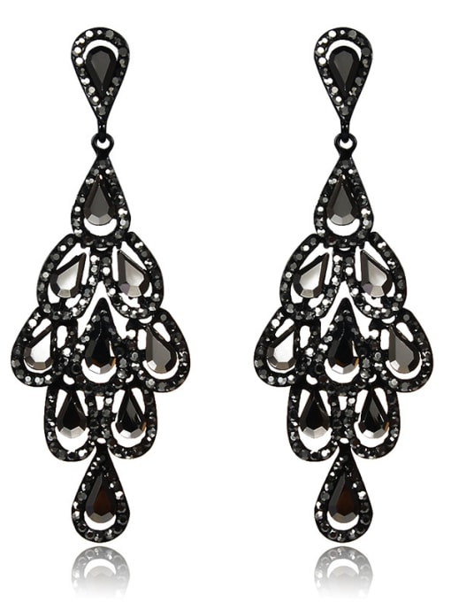 BSL Stainless Steel With Inserted drill  Luxury Water Drop Earrings