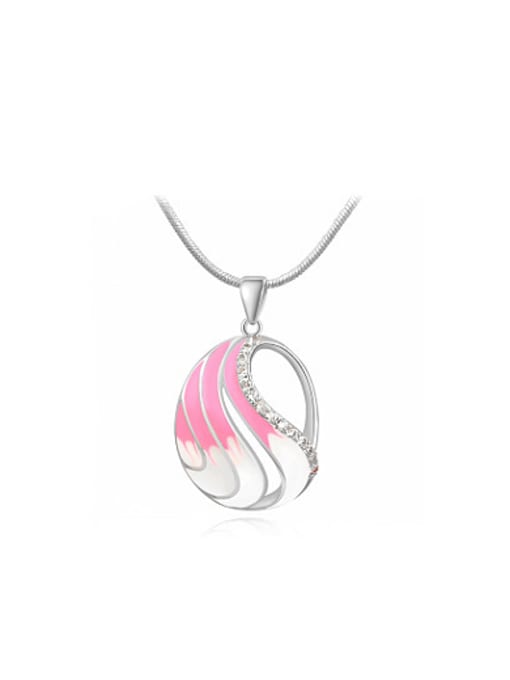 Platinum All-match Flower Petal Shaped Polymer Clay Necklace