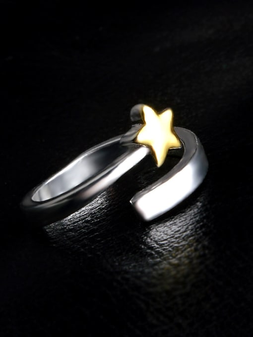 Ya Heng Silver Plated Gold Plated Star Shaped Opening Ring 1