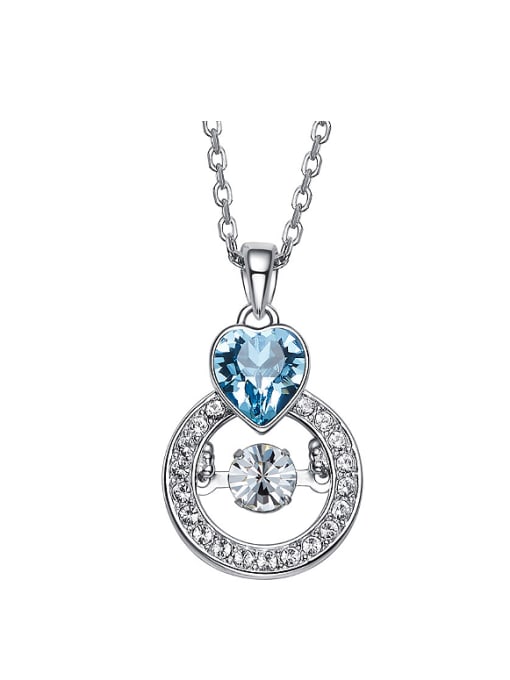 CEIDAI Fashion Heart austrian Crystal Cubic Zirconias 925 Silver Pendant