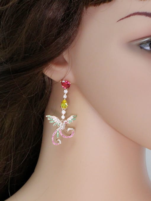 L.WIN Western Style Luxury New Design Colorful Drop Earrings 1