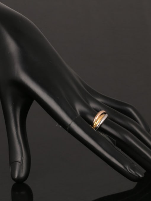 ZK Three Color Plated Fashion Copper Ring 2