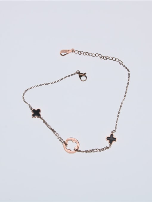 GROSE Flower Accessories Rose Gold Plated Anklet 0