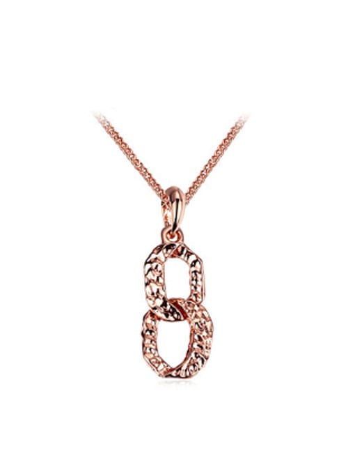 Ronaldo Delicate Rose Gold Plated Figure Eight Shaped Necklace 0