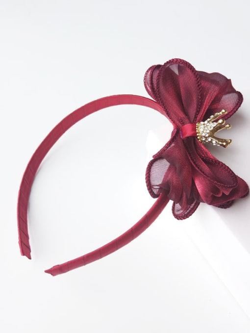 red Metal Bow Head Band