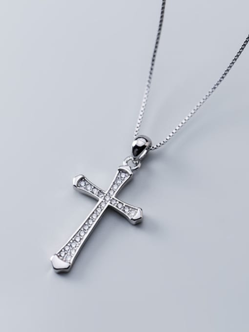 Rosh 925 Sterling Silver With Cubic Zirconia Fashion Cross Pendants 2