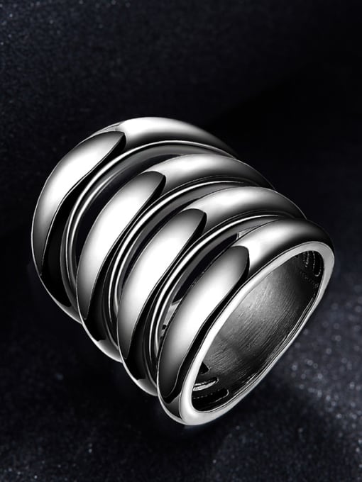 Ronaldo Personality Multi Layer Stainless Steel Ring 2