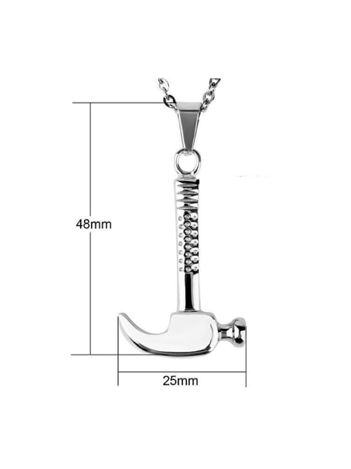 RANSSI Titanium Personalized Hammer Necklace 2