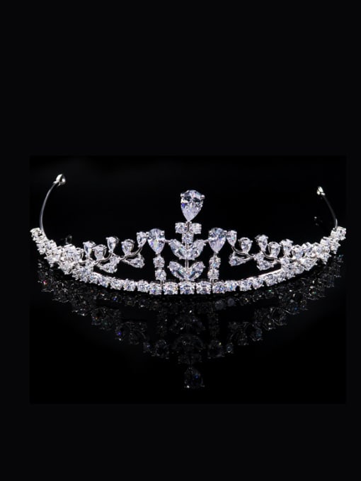 Cong Love Sweetly Crown-shape Micro Pave Zircons Birthday Wedding Hair Accessories