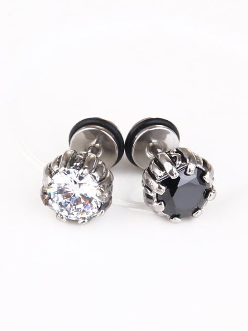 BSL Stainless Steel With Fashion Round Stud Earrings 0