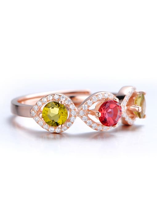 Deli Fashion Colorful Gemstones Multistone ring 2