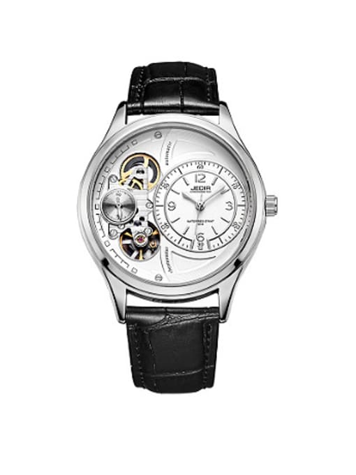 White JEDIR Brand Casual Hollow Mechanical Watch
