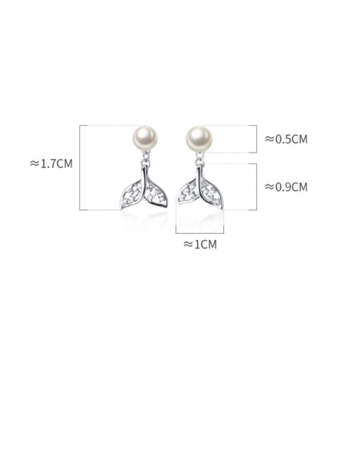 Rosh 925 Sterling Silver With Platinum Plated Simplistic Irregular Stud Earrings 4