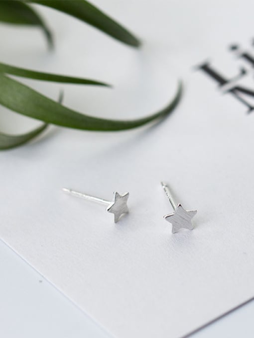 Rosh Women Fashion Star Shaped S925 Silver Stud Earrings 2