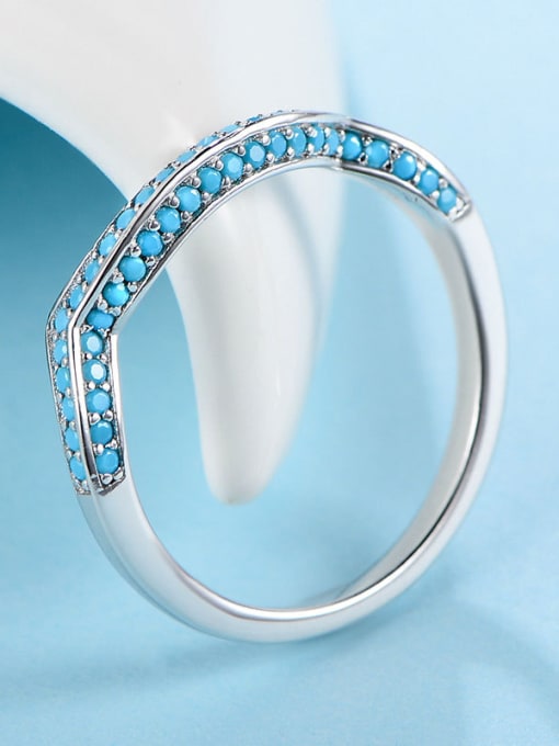UNIENO 925 Silver Turquoise Ring 2