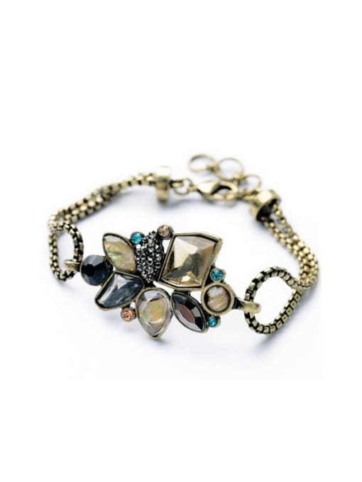 KM Fashion Luxury Flower Alloy Bracelet 0