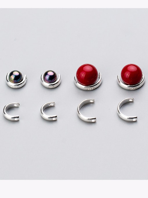 FAN 925 Sterling Silver With Silver Plated Classic Bead Tips 1