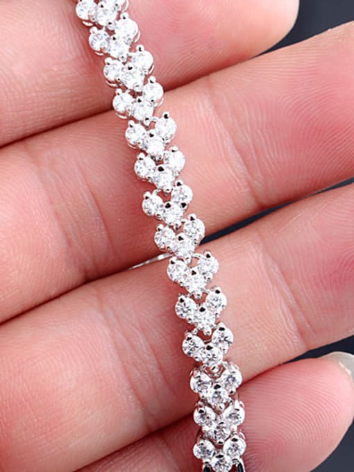 White Rome Bracelet AAA Grade Zircon  Zircon Extension Buckle