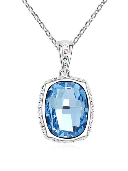light blue Simple austrian Crystal Alloy Necklace