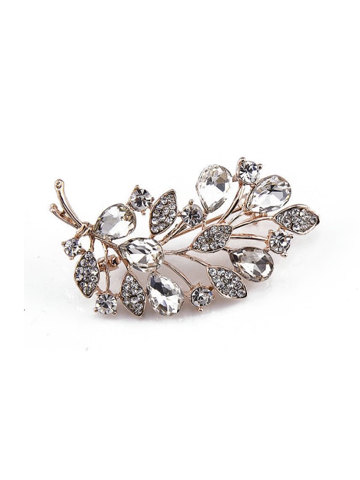 Inboe new 2018 2018 2018 2018 2018 Rose Gold Plated Crystals Brooch 3