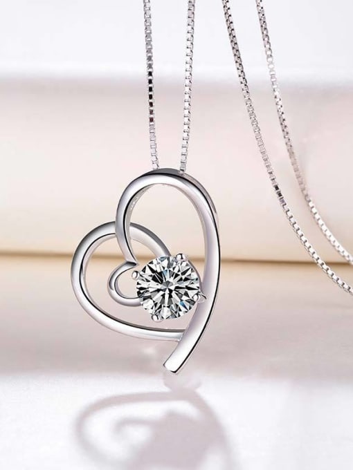 One Silver Heart Shaped Pendant 1