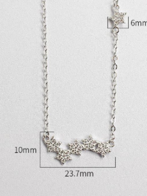 DAKA Fashion Little Stars Tiny Zirconias Silver Necklace 2