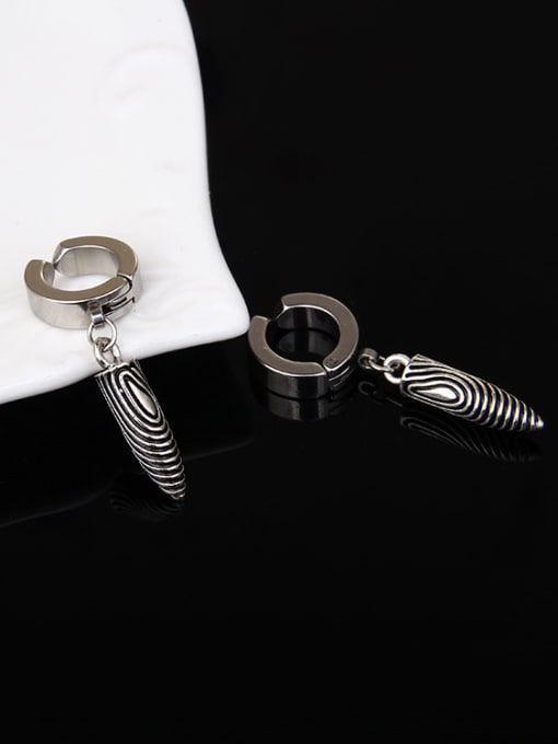 BSL Stainless Steel With Fashion Irregular bullet Stud Earrings 2