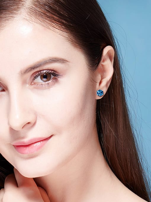 CEIDAI 2018 Blue austrian Crystal stud Earring 1
