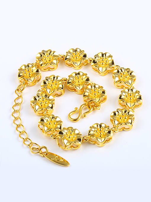 XP Ethnic style Flowers Gold Plated Bracelet 2