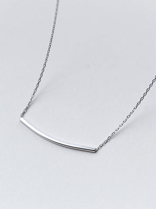 white Simply Style Geometric Shaped S925 Silver Necklace