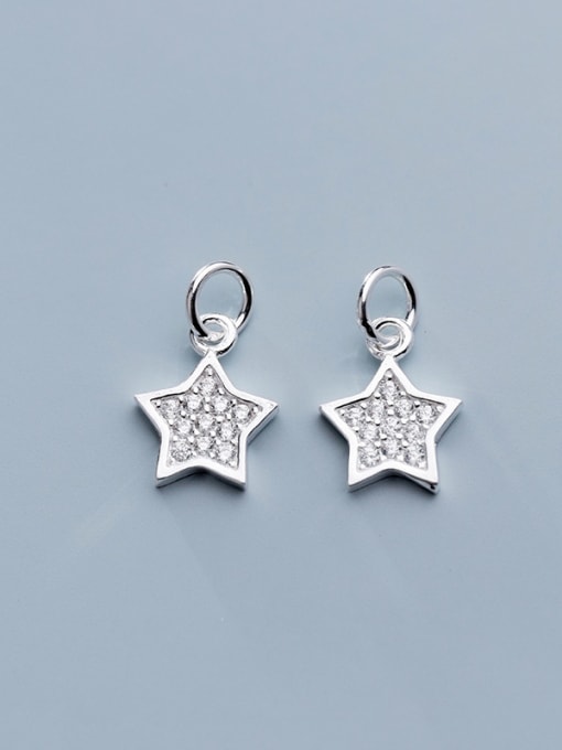 FAN 925 Sterling Silver With Cubic Zirconia  Simplistic Geometric Charms 3