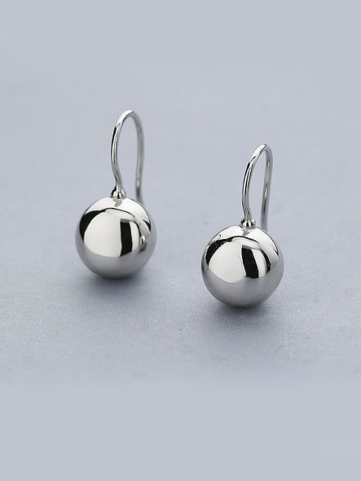 One Silver 925 Silver Ball Shaped hook earring