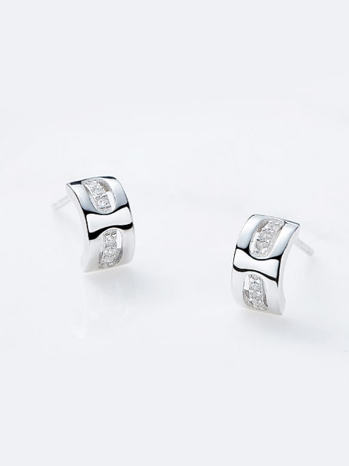 CEIDAI Tiny Cubic ZIrconias 925 Silver Stud Earrings 2