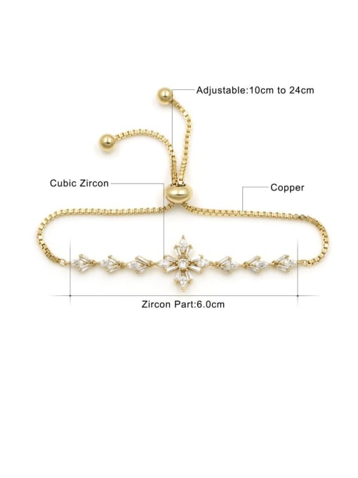 Mo Hai Copper With Cubic Zirconia Fashion Geometric Adjustable Bracelets 4