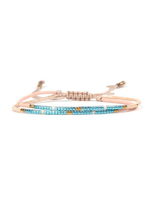 HB618-C Western Style Colorful Woven Bracelet