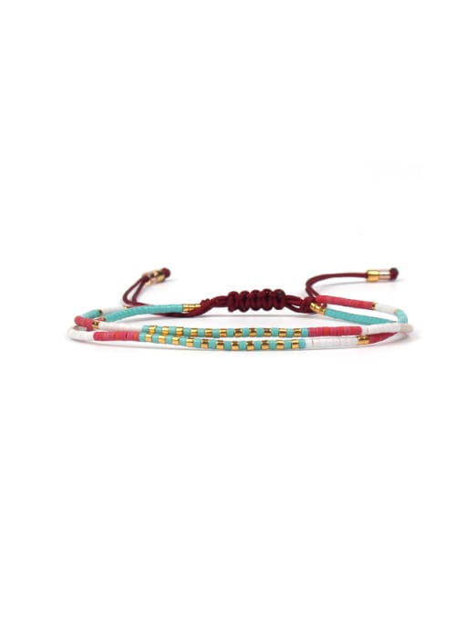 HB618-D Western Style Colorful Woven Bracelet