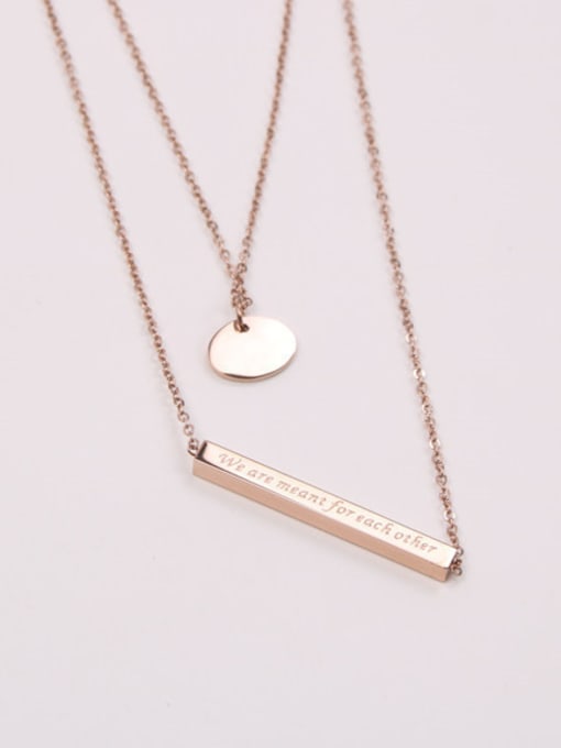 GROSE Geometric Pendant Double Lines Necklace