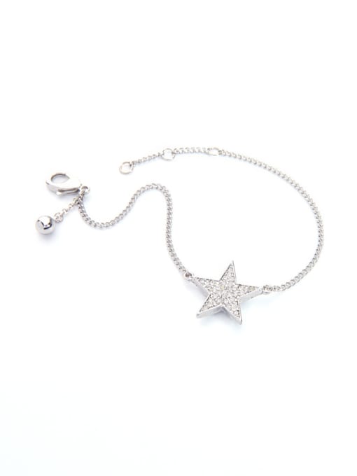Silver -2 Retro Style Simple Star Accessories Elegant Bracelet
