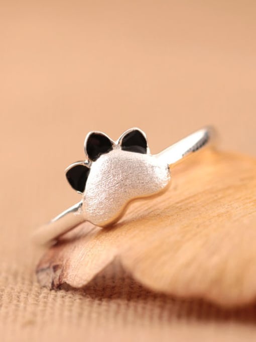 SILVER MI Cat Claw Opening Silver Ring 1