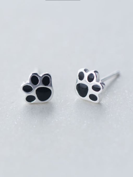 Rosh S925 silver puppy's footprints stud cuff earring 0