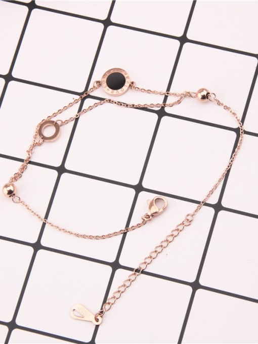 GROSE Rose Gold Plated Double Chain Anklet 1