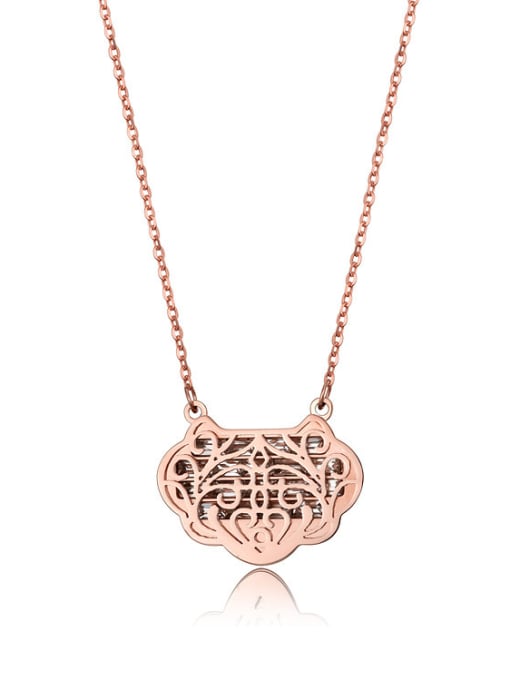 JINDING 2017 New Lock Plates Rose Gold Necklace