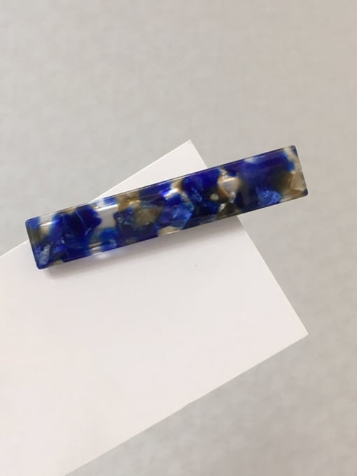 Sapphire blue Alloy With Cellulose Acetate  Simplistic Geometric Barrettes & Clips