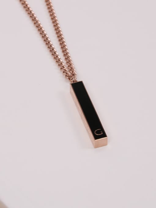 GROSE Rectangular Pendant Lover Clavicle Necklace 1