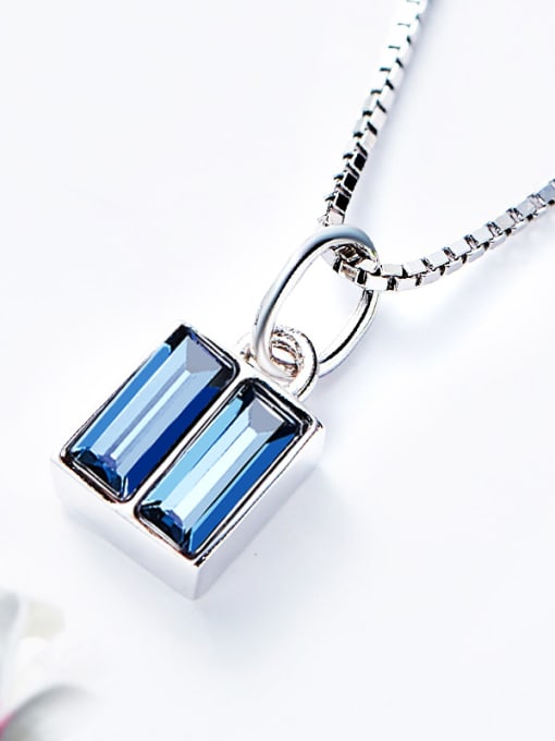 CEIDAI Square-shaped S925 Silver Necklace 2